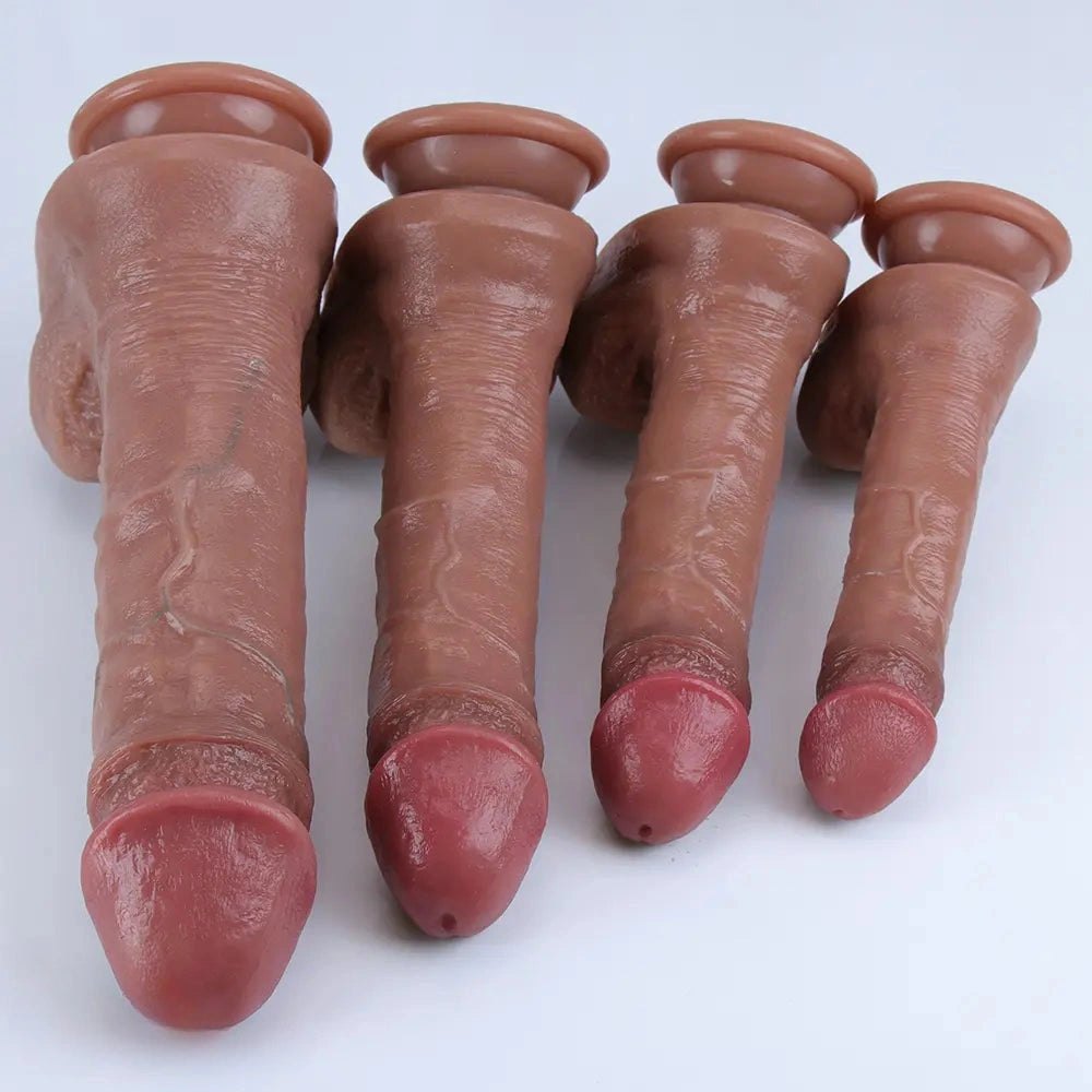 Flesh-tone silicone suction cup dildo, realistic shape, photo 3