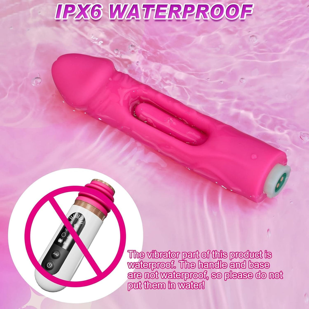 Pink silicone mounted dildo sex machine, photo 5