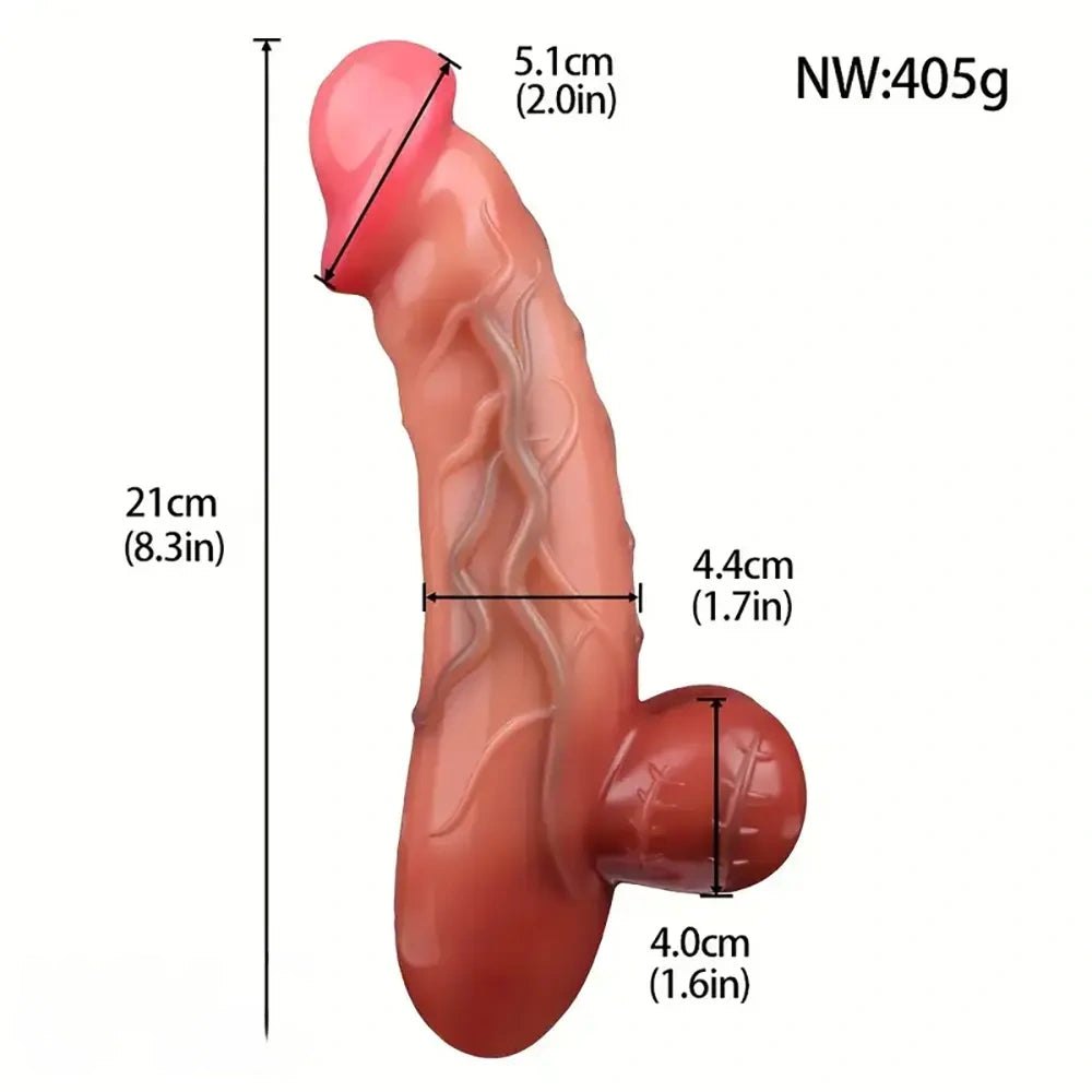 Brown realistic silicone dildo, photo 10