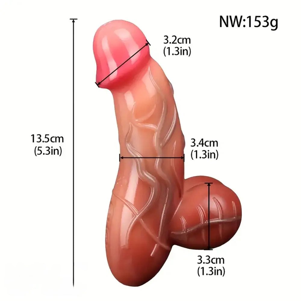 Brown realistic silicone dildo, photo 13