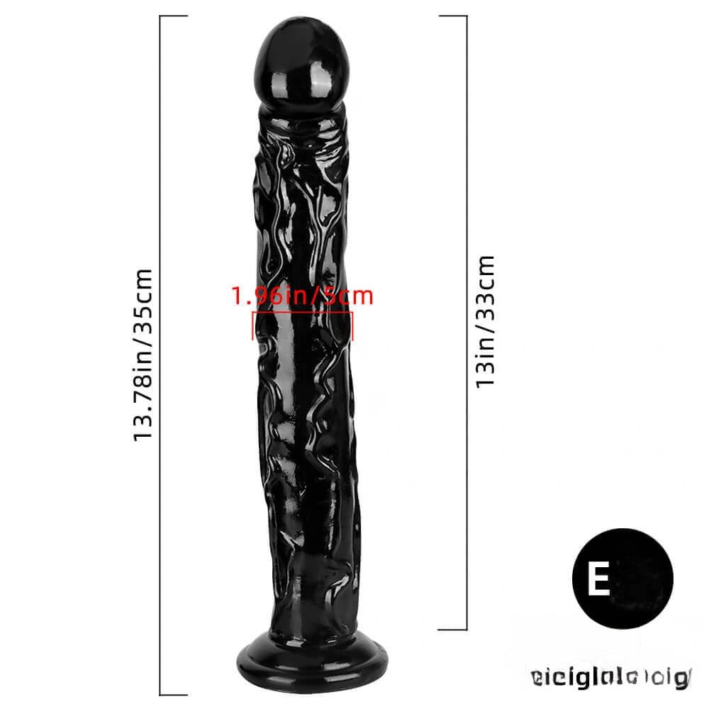 Black lifelike PVC dildo, photo 12