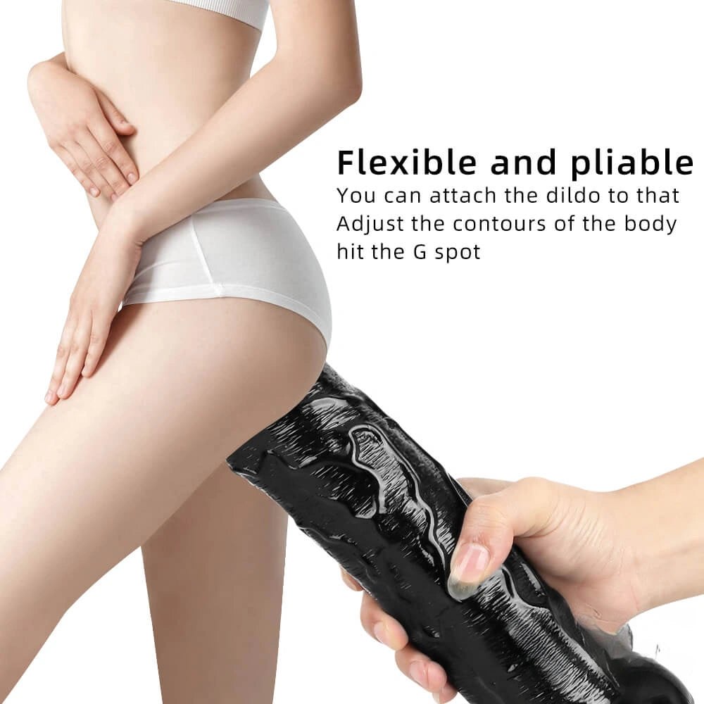 Black lifelike PVC dildo, photo 3