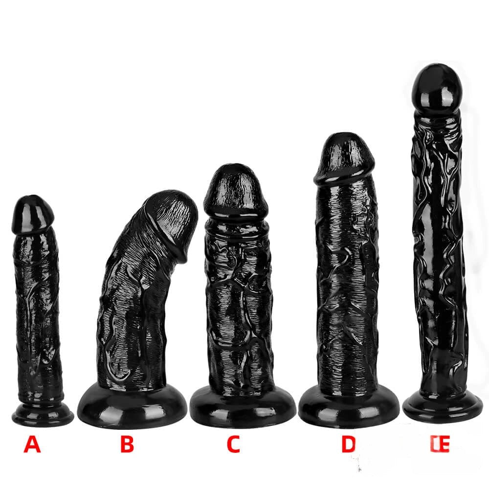 Black lifelike PVC dildo, photo 7