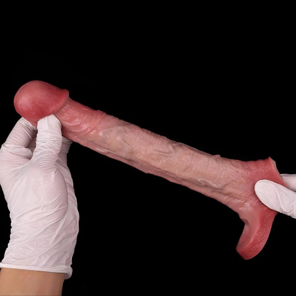 Flesh-tone silicone realistic dildo, photo 9