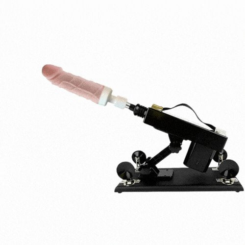 Black automatic sex machine with attachments, photo 1