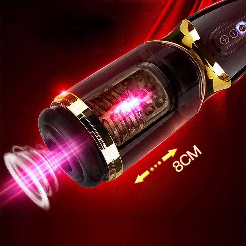 Black thrusting suction cup masturbator, photo 3