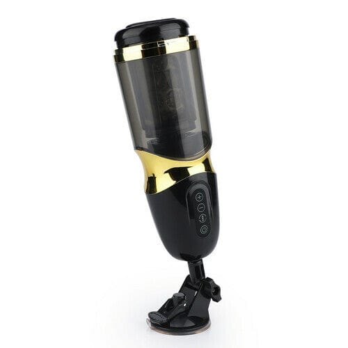 Black thrusting suction cup masturbator, photo 8