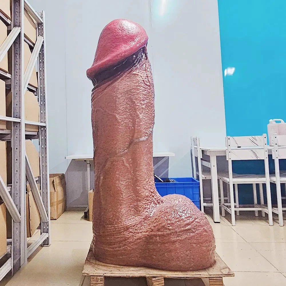 Flesh silicone giant novelty dildo, photo 4