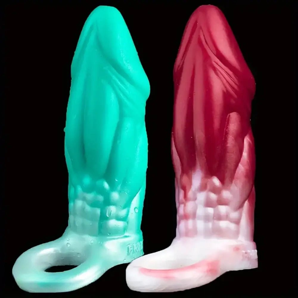 Hollow silicone cock extender sleeve, photo 1