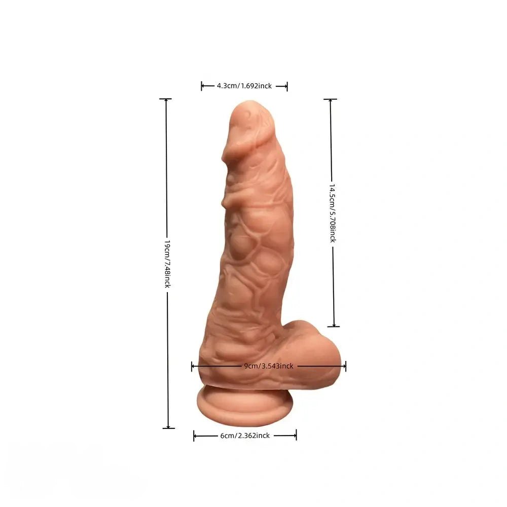 Flesh slim silicone suction cup dildo