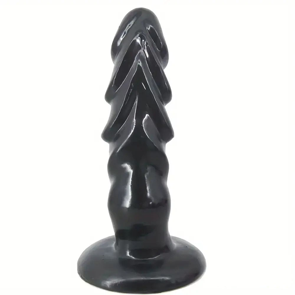 Twisted ridge textured pvc dildo, photo 4