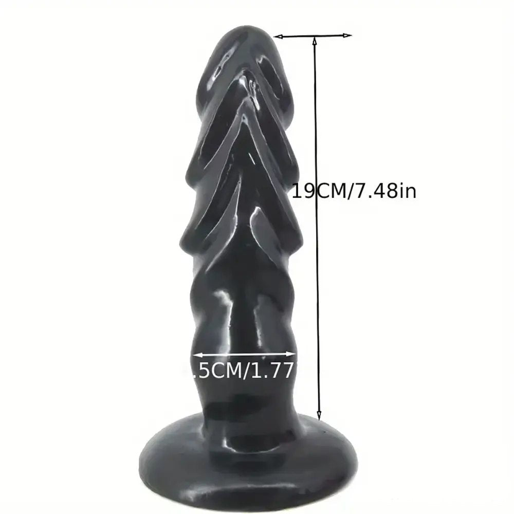 Twisted ridge textured pvc dildo, photo 8