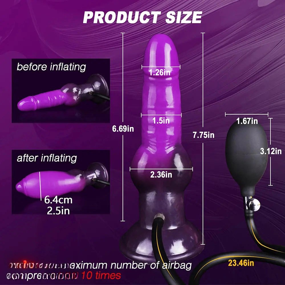 Silicone inflatable knot dildo, photo 2