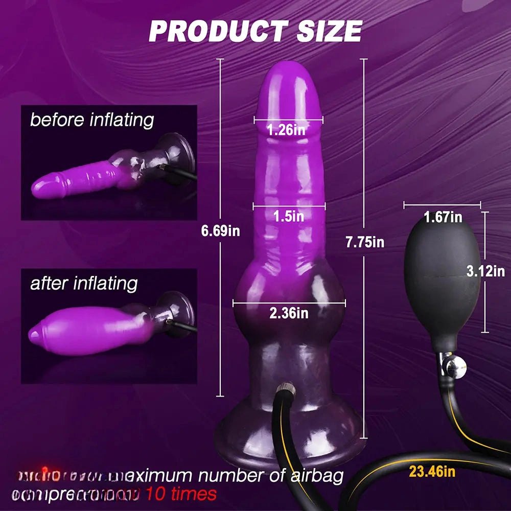 Silicone inflatable knot dildo, photo 4