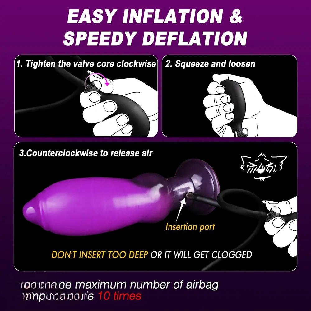 Silicone inflatable knot dildo, photo 6