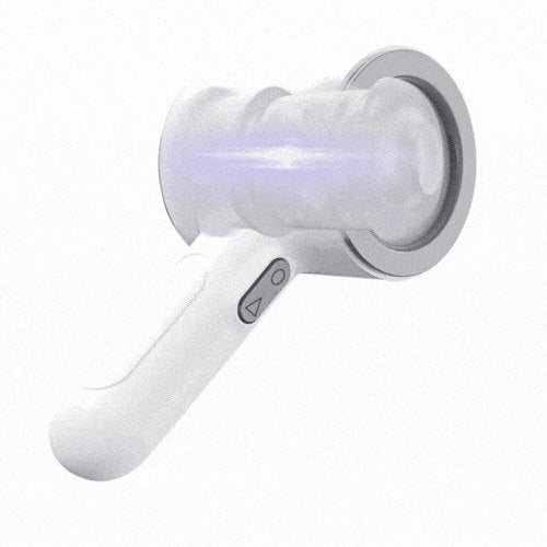 White handheld automatic rocking male masturbator, photo 1