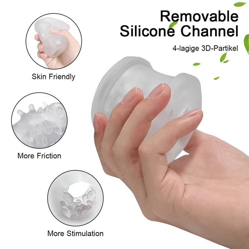 White handheld automatic rocking male masturbator, photo 5
