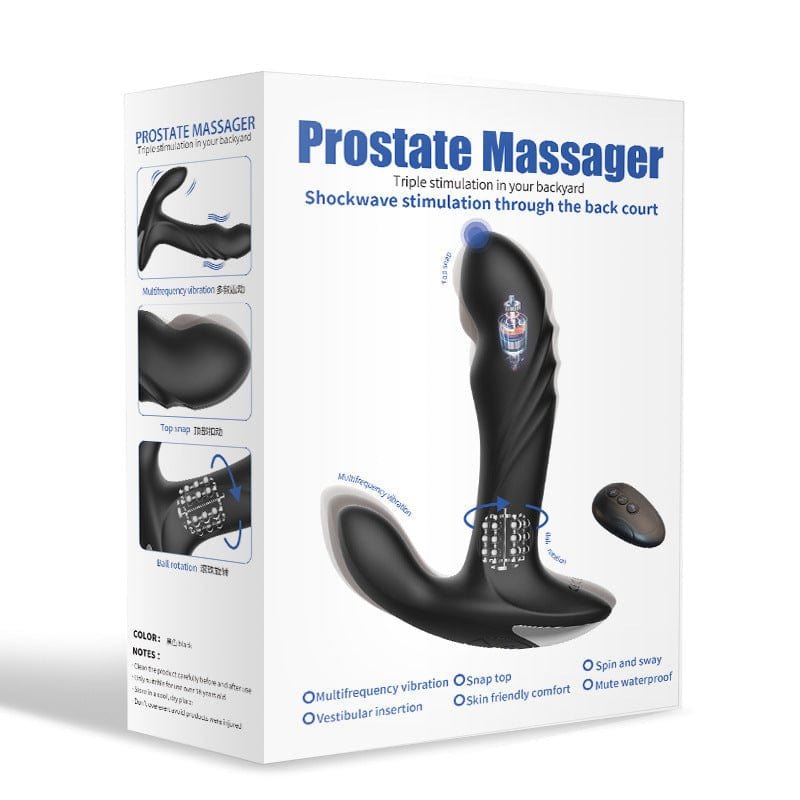 Black wireless prostate massager with remote, photo 8