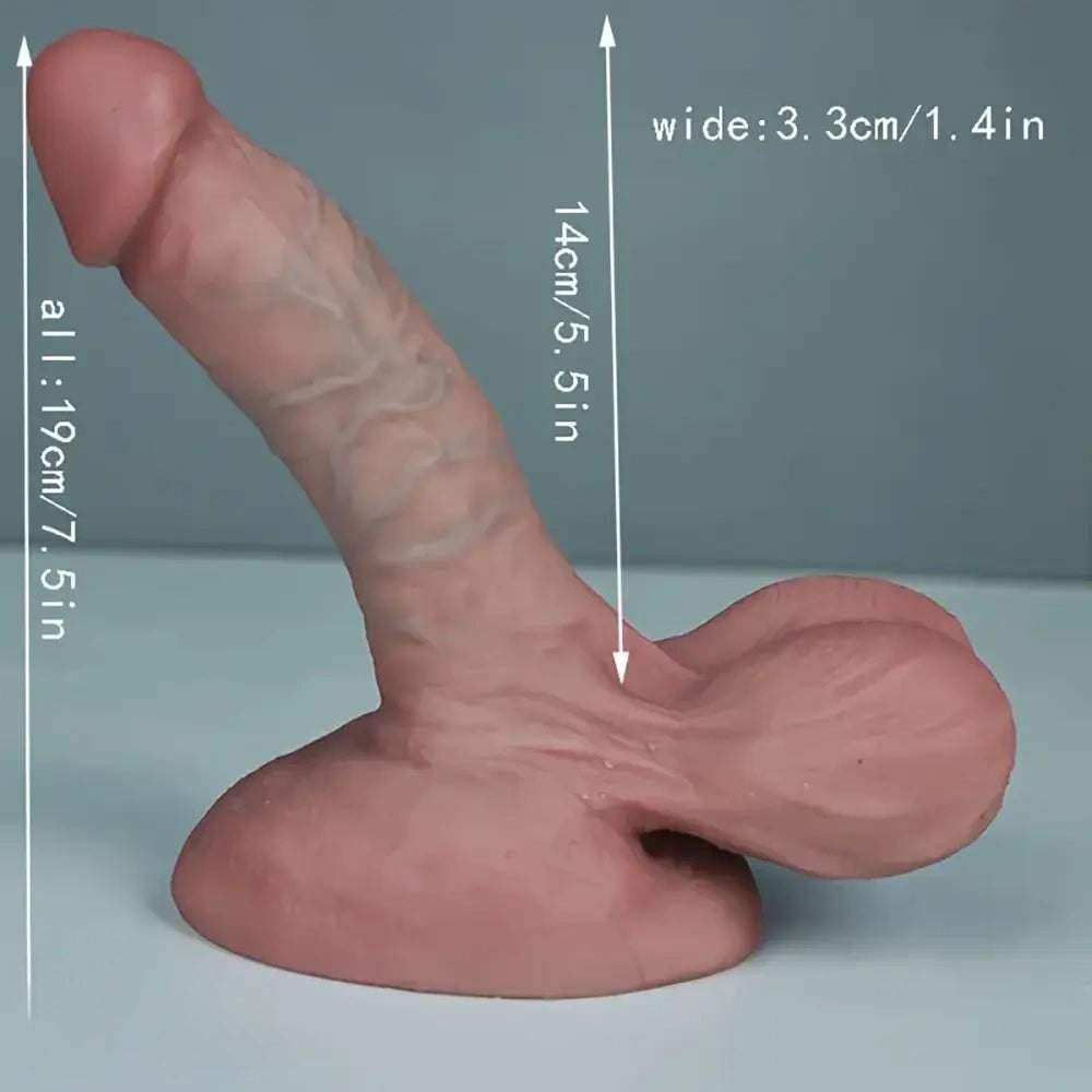Flesh-tone realistic silicone dildo, photo 6