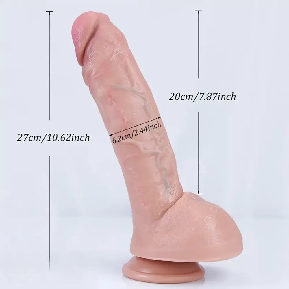 Flesh suction cup silicone dildo