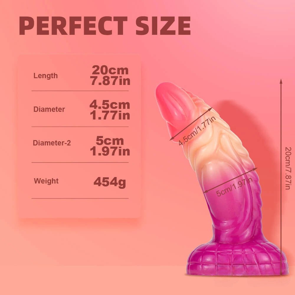 Ombre Purple ombre ridged fantasy dildo