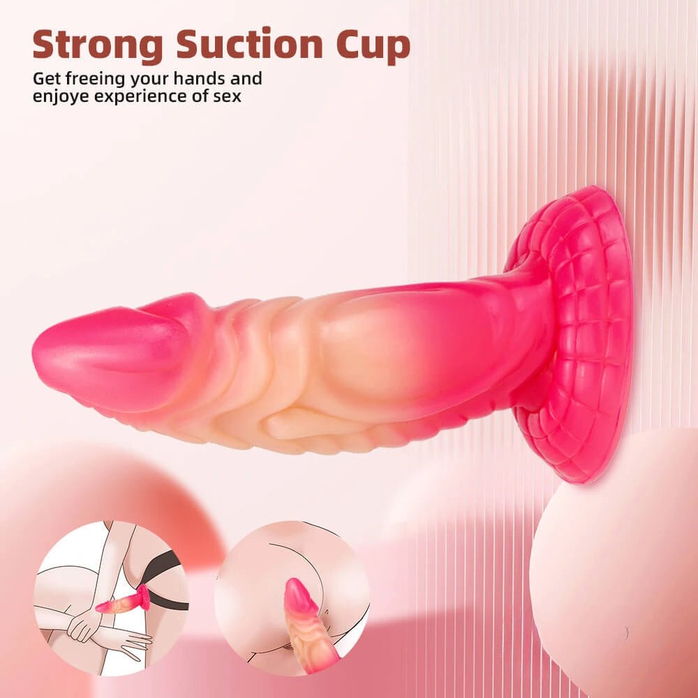 Ombre ridged fantasy dildo, photo 6