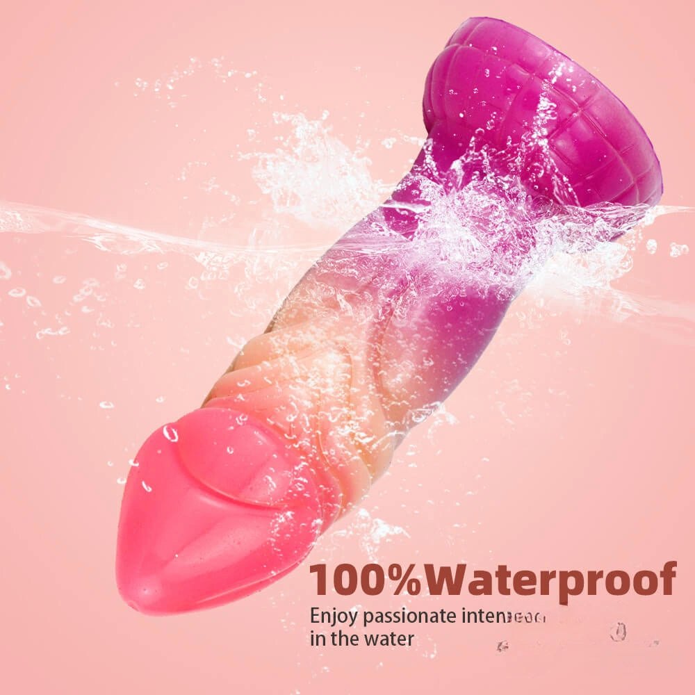 Ombre ridged fantasy dildo, photo 8