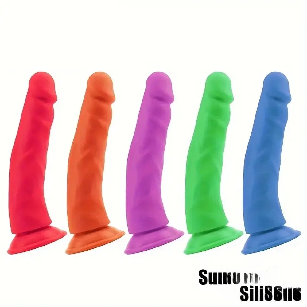 Soft silicone suction cup g-spot dildo, photo 1
