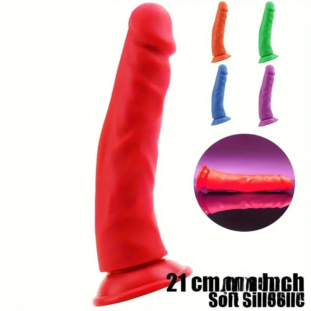 Soft silicone suction cup g-spot dildo, photo 14