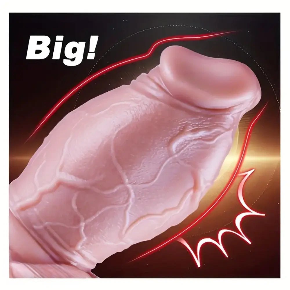 Flesh silicone realistic dildo with balls, photo 8