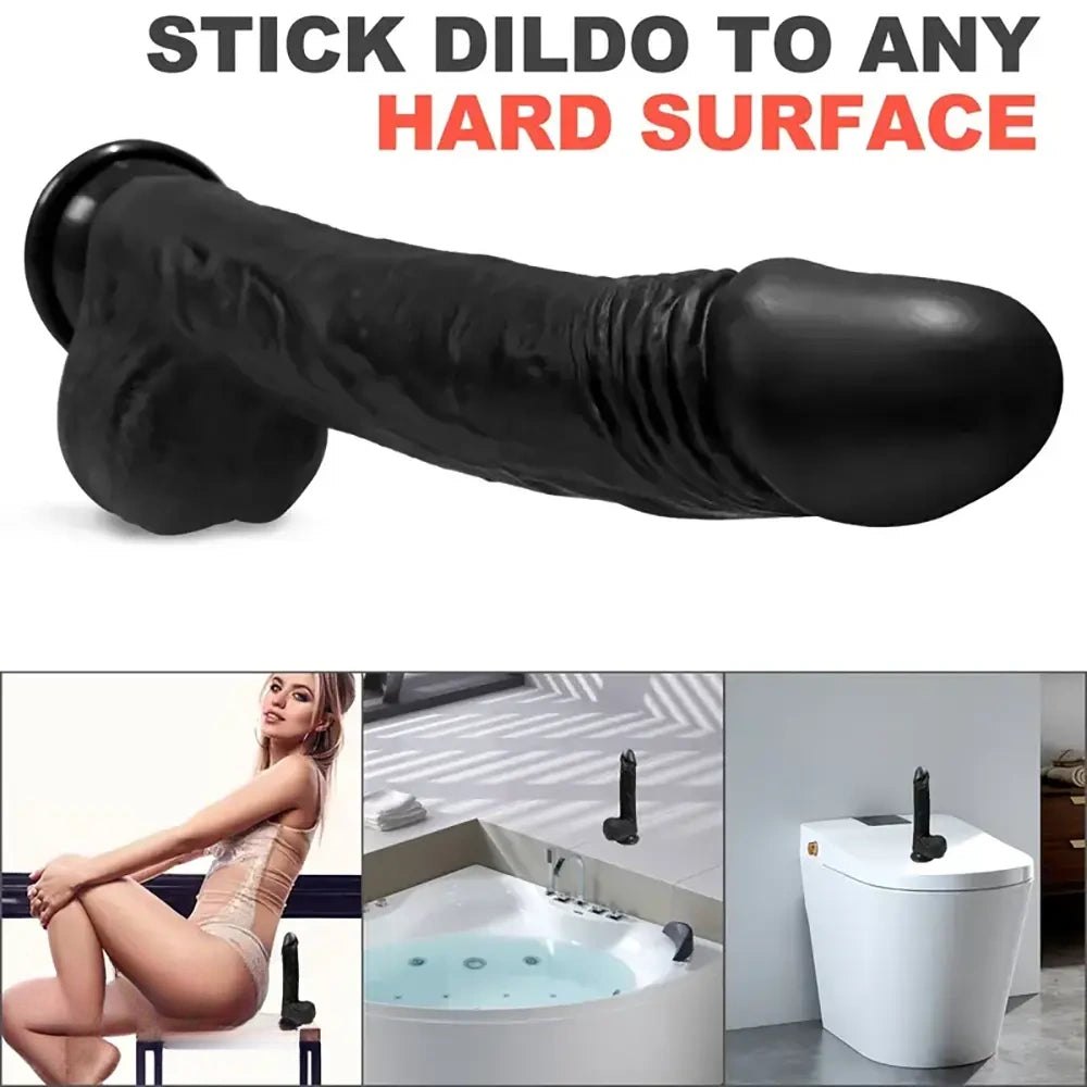 Black silicone dildo, photo 3