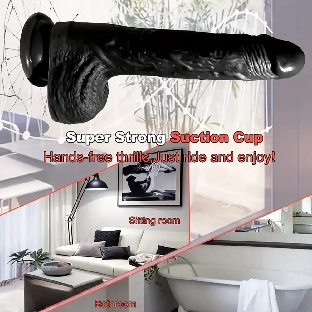 Black silicone dildo, photo 4