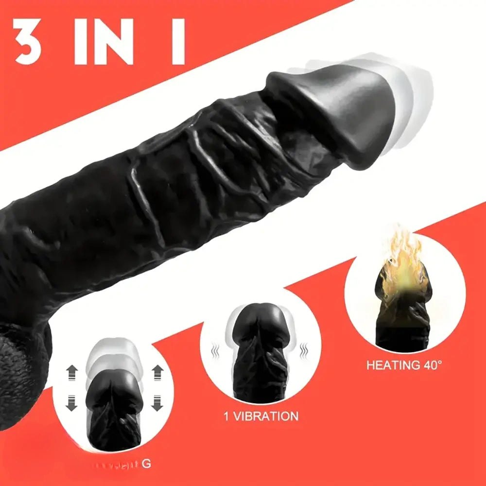Black silicone dildo, photo 7