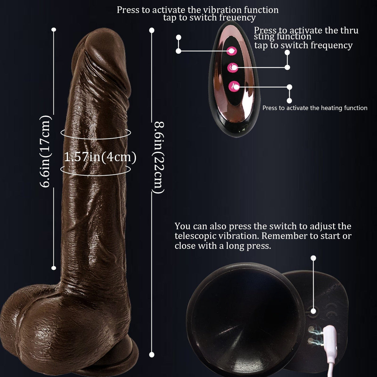 Realistic thrusting dildo machine, photo 10