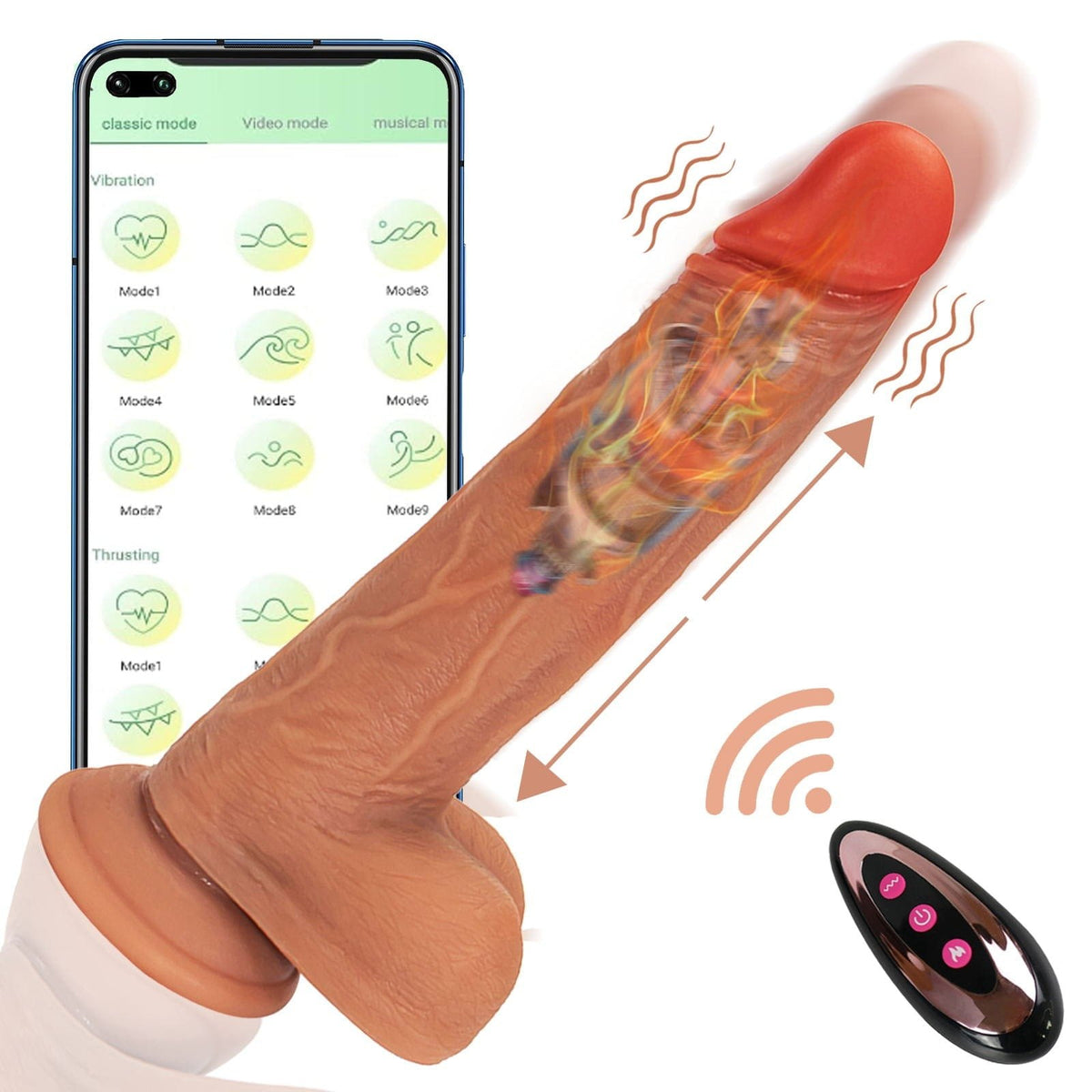 Realistic thrusting dildo machine, photo 13