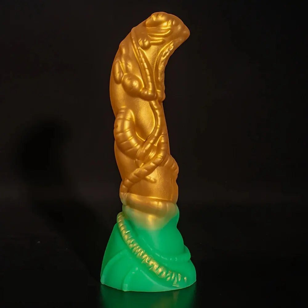 Alien-textured ridged fantasy silicone dildo, photo 1