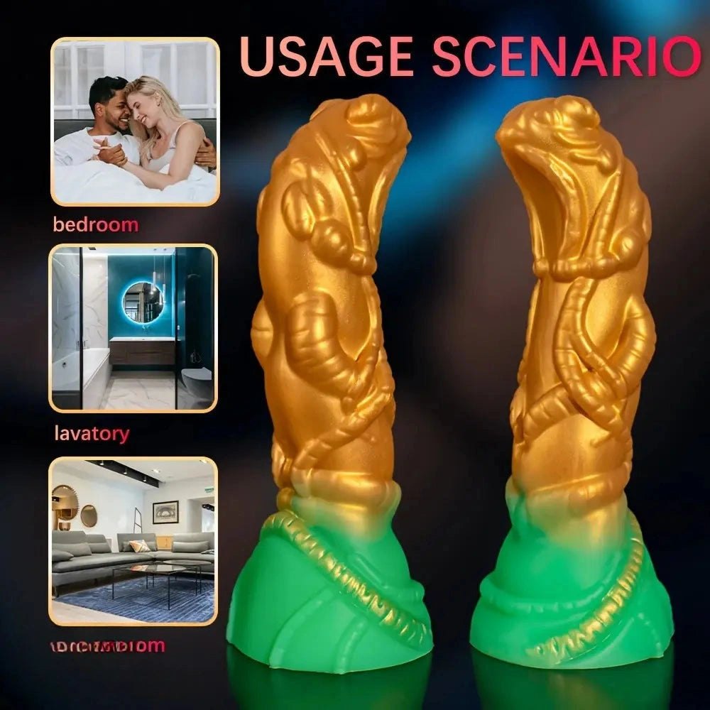 Alien-textured ridged fantasy silicone dildo, photo 8