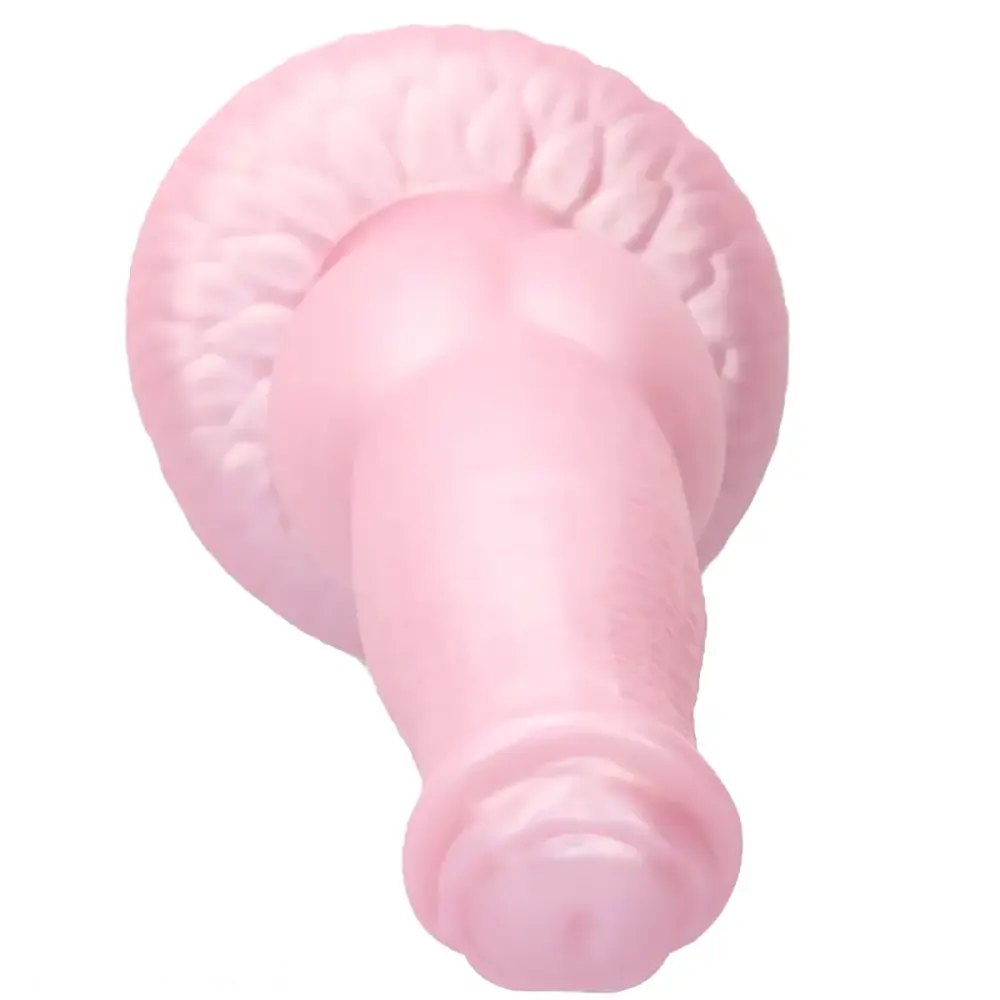 Pink silicone knotted animal dildo, photo 2