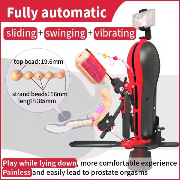 Red and black prostate pleasure machine, photo 2