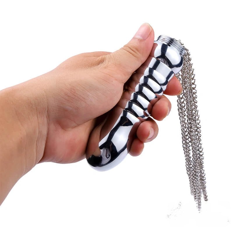 Silver metal dildo, photo 6