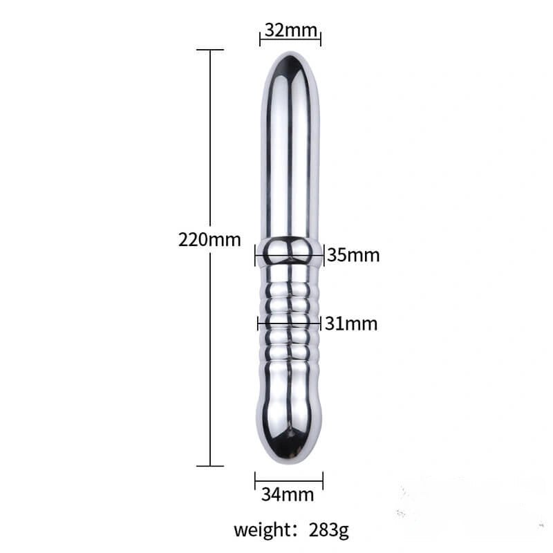 Silver metal dildo, photo 9