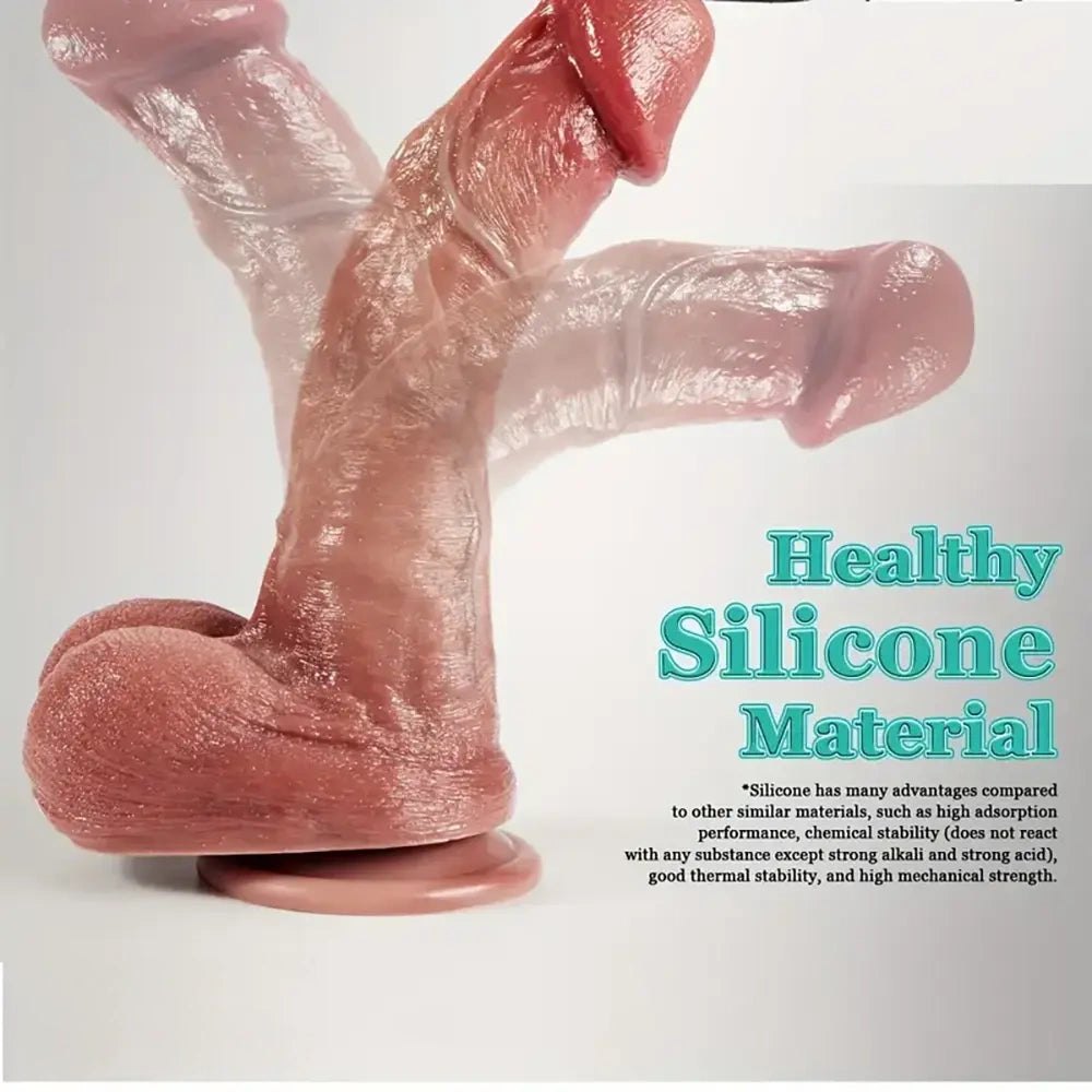 Suction cup dildo with raised veins, photo 3