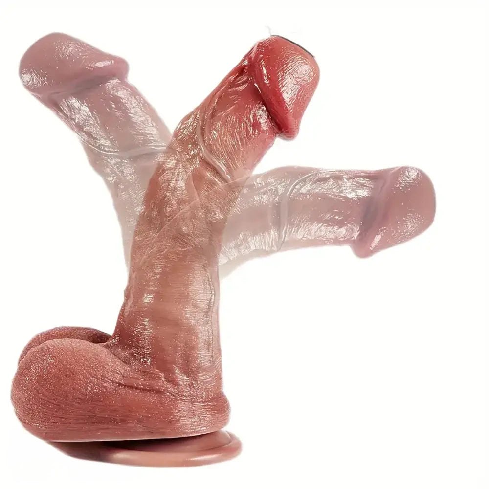 Suction cup dildo with raised veins, photo 4