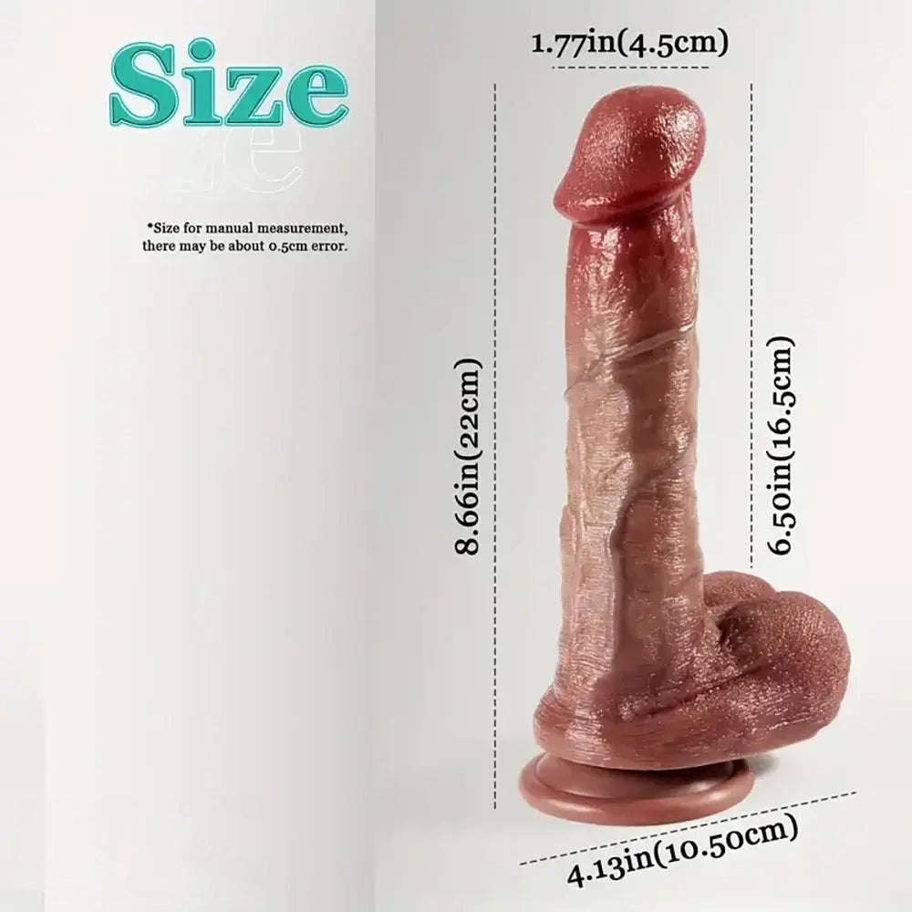 Suction cup dildo with raised veins, photo 5