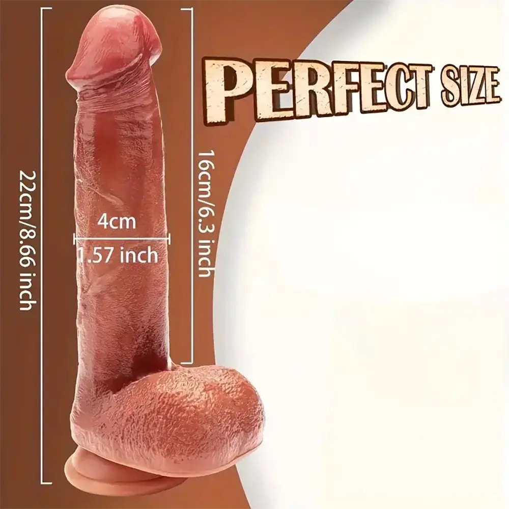 Flesh tone slim suction cup dildo, photo 5