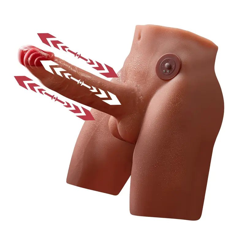 Flesh-colored male butt torso with dildo, photo 1