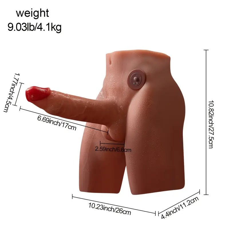 Flesh-colored male butt torso with dildo, photo 8