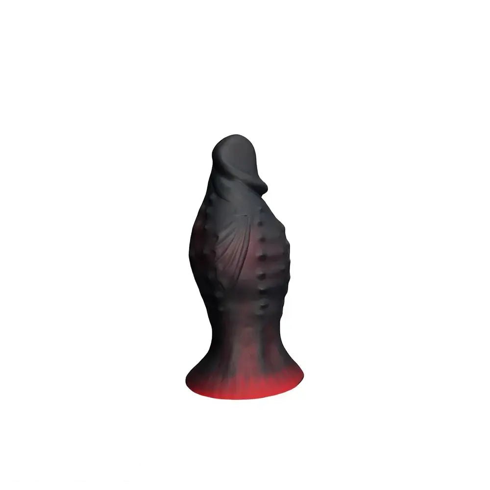 Black silicone dragon dildo with spiked ridge, photo 2