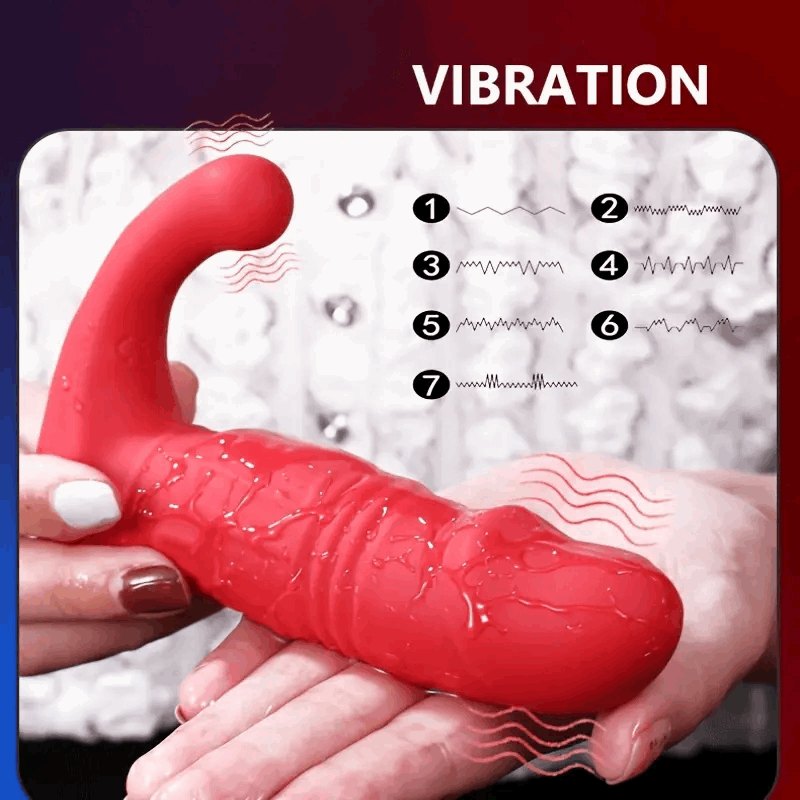 Red expanding wearable vibrator, photo 4