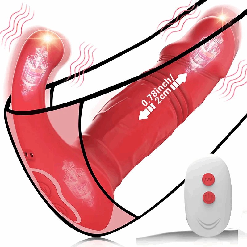 Red expanding wearable vibrator, photo 6